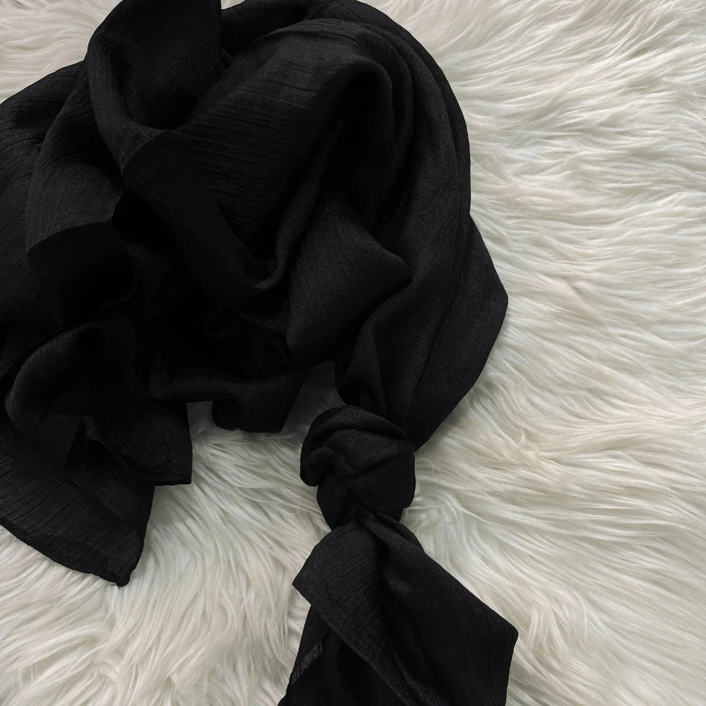BLACK _ CRINKLE SILK