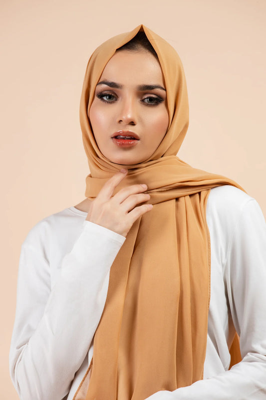 Luxury Georgette Hijab - BEIGE