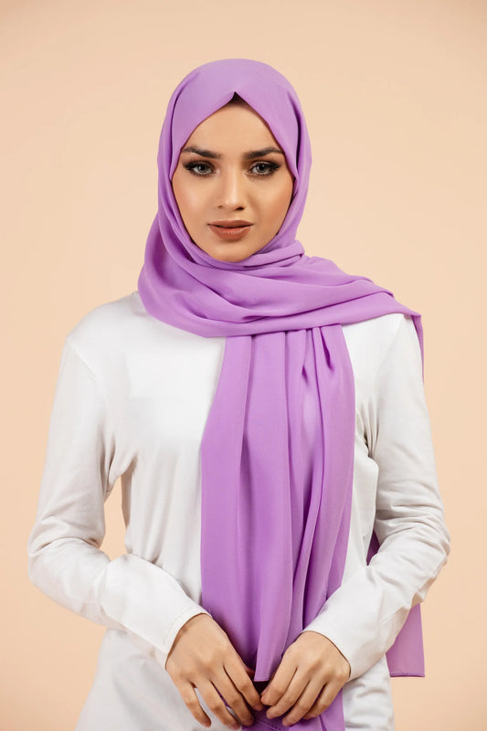 Luxury Georgette Hijab - LAVENDER