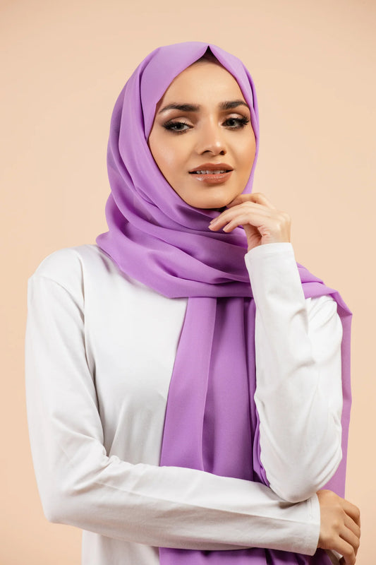 Luxury Georgette Hijab - LAVENDER