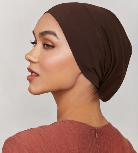 Hijab Tube Cap - DARK BROWN