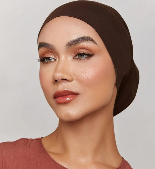Hijab Tube Cap - DARK BROWN