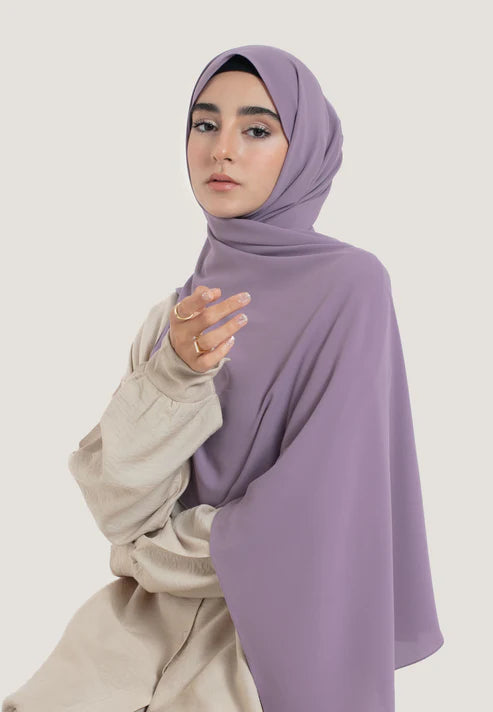 Luxury Georgette Hijab - LIGHT PURPULE