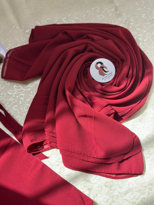 Georgette Hijab Niqab Set - MAROON