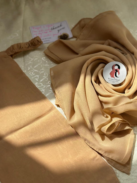 Georgette Hijab Niqab Set - SKIN