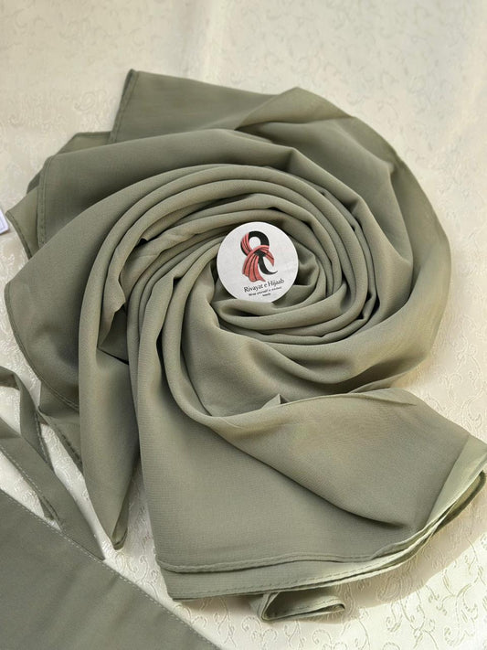 Georgette Hijab Niqab Set - MOUNTAIN GREEN
