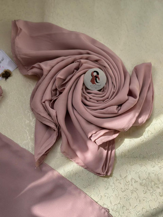 Georgette Hijab Niqab Set - BABY PINK