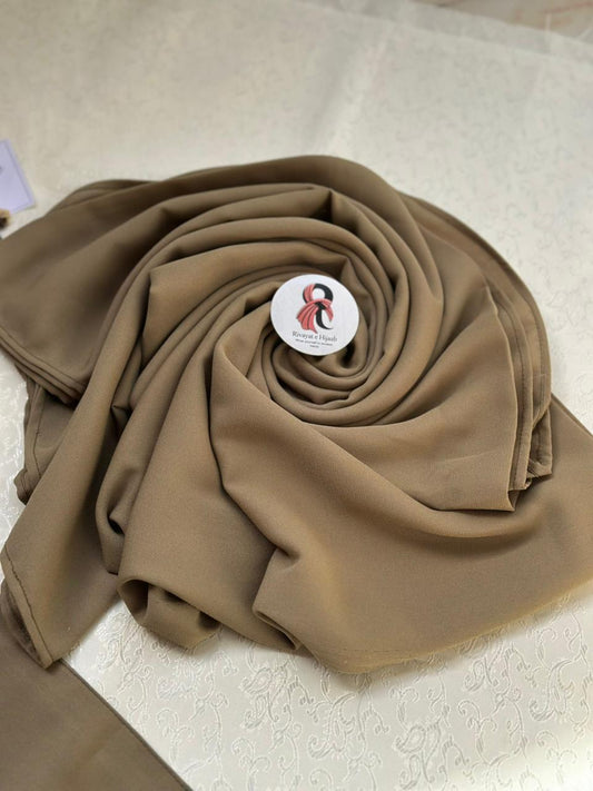 Georgette Hijab Niqab Set - ARMY GREEN