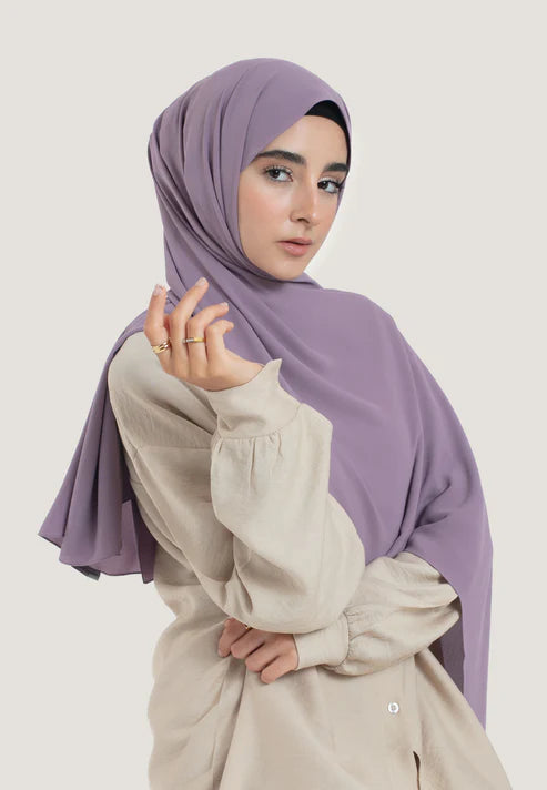 Luxury Georgette Hijab - LIGHT PURPULE