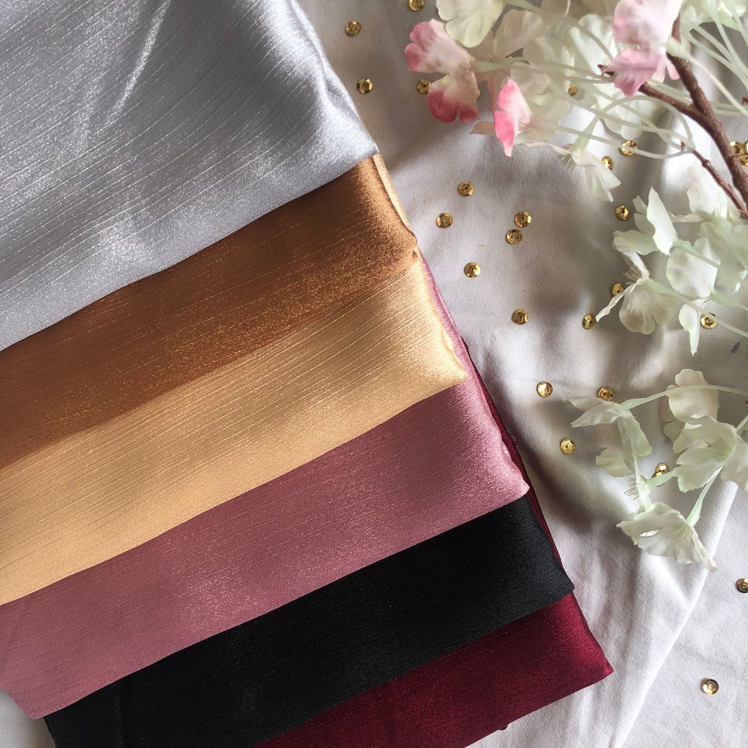 Crinkle Silk Hijabs
