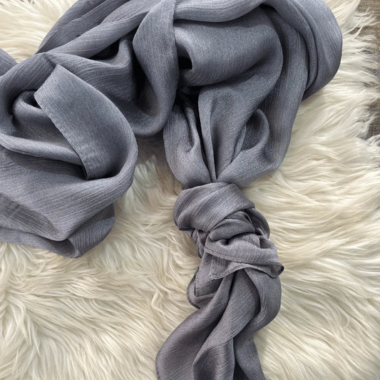 CHARCOAL - CRINKLE SILK