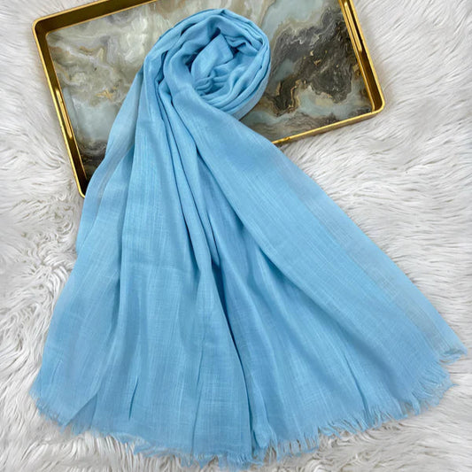 Turkish Lawn Hijab - SKY BLUE