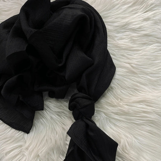 BLACK _ CRINKLE SILK