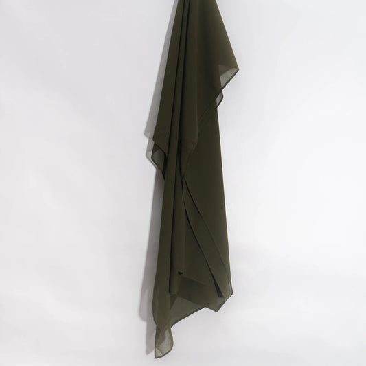 Luxury Georgette Hijab - DARK OLIVE